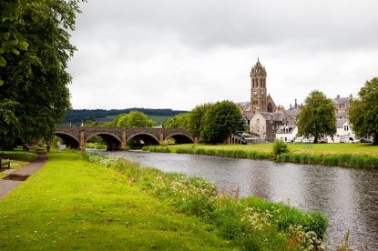 South Bank of the River Tweed at Peebles